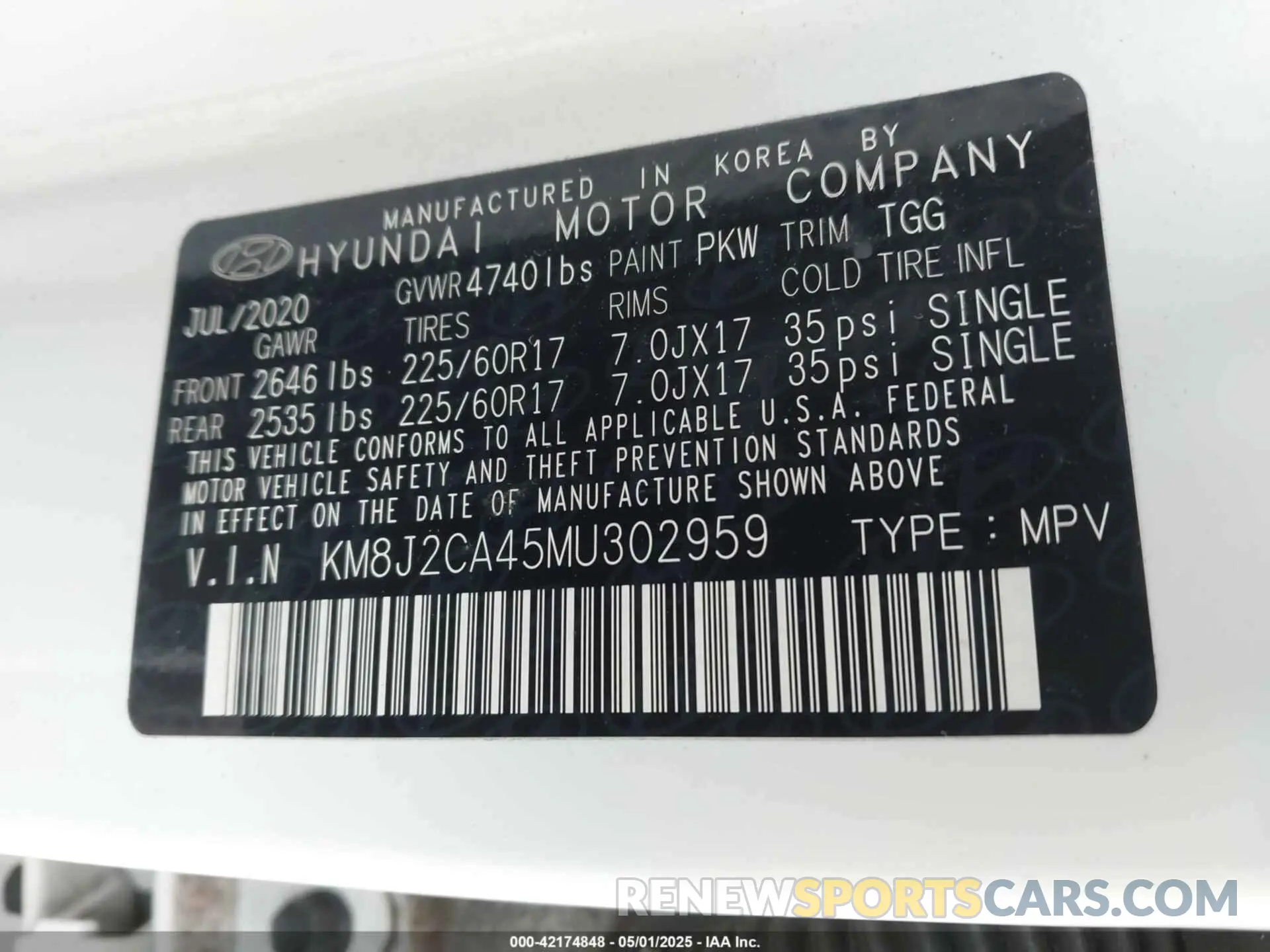 9 Photograph of a damaged car KM8J2CA45MU302959 HYUNDAI TUCSON 2021