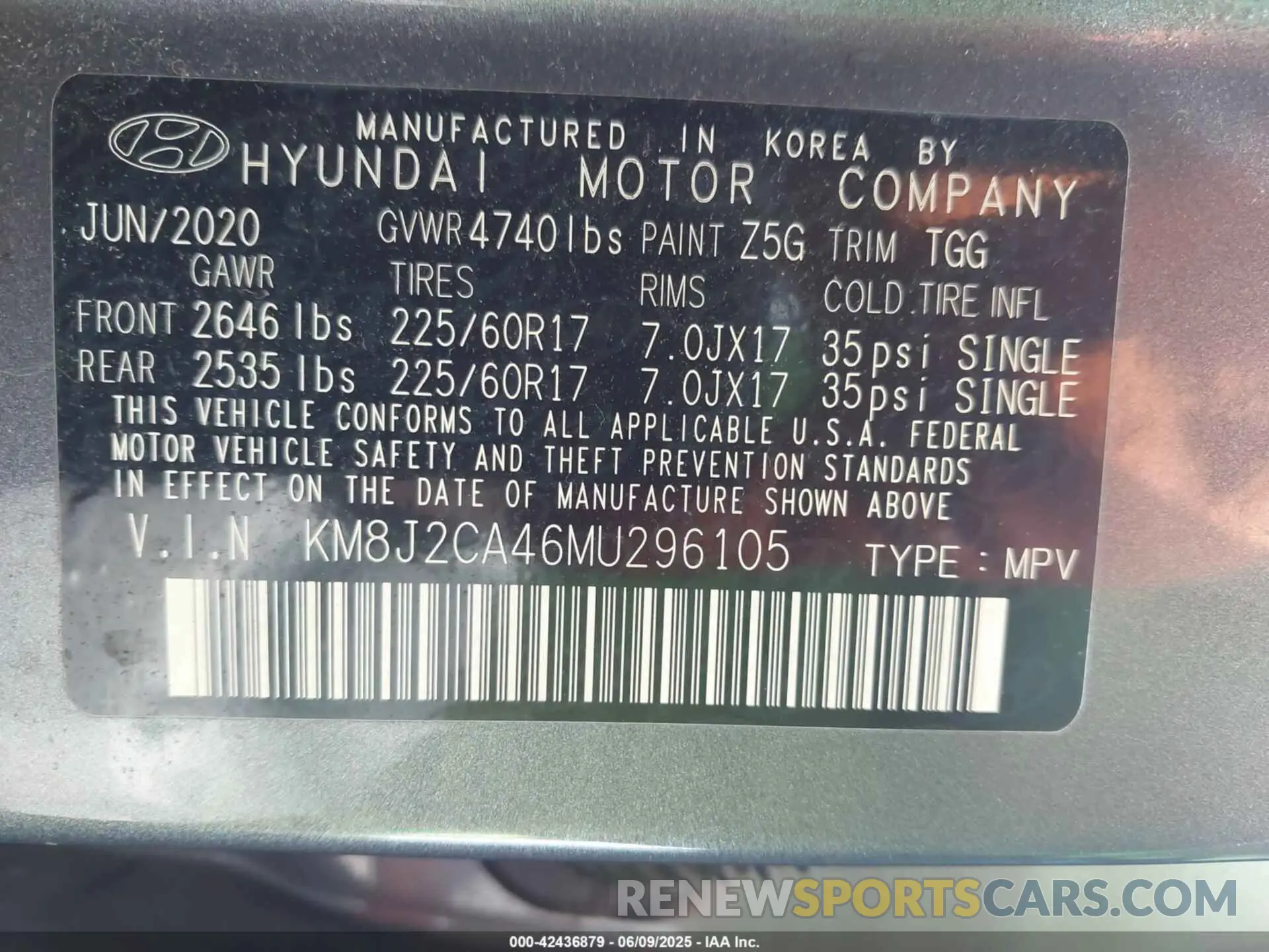9 Photograph of a damaged car KM8J2CA46MU296105 HYUNDAI TUCSON 2021