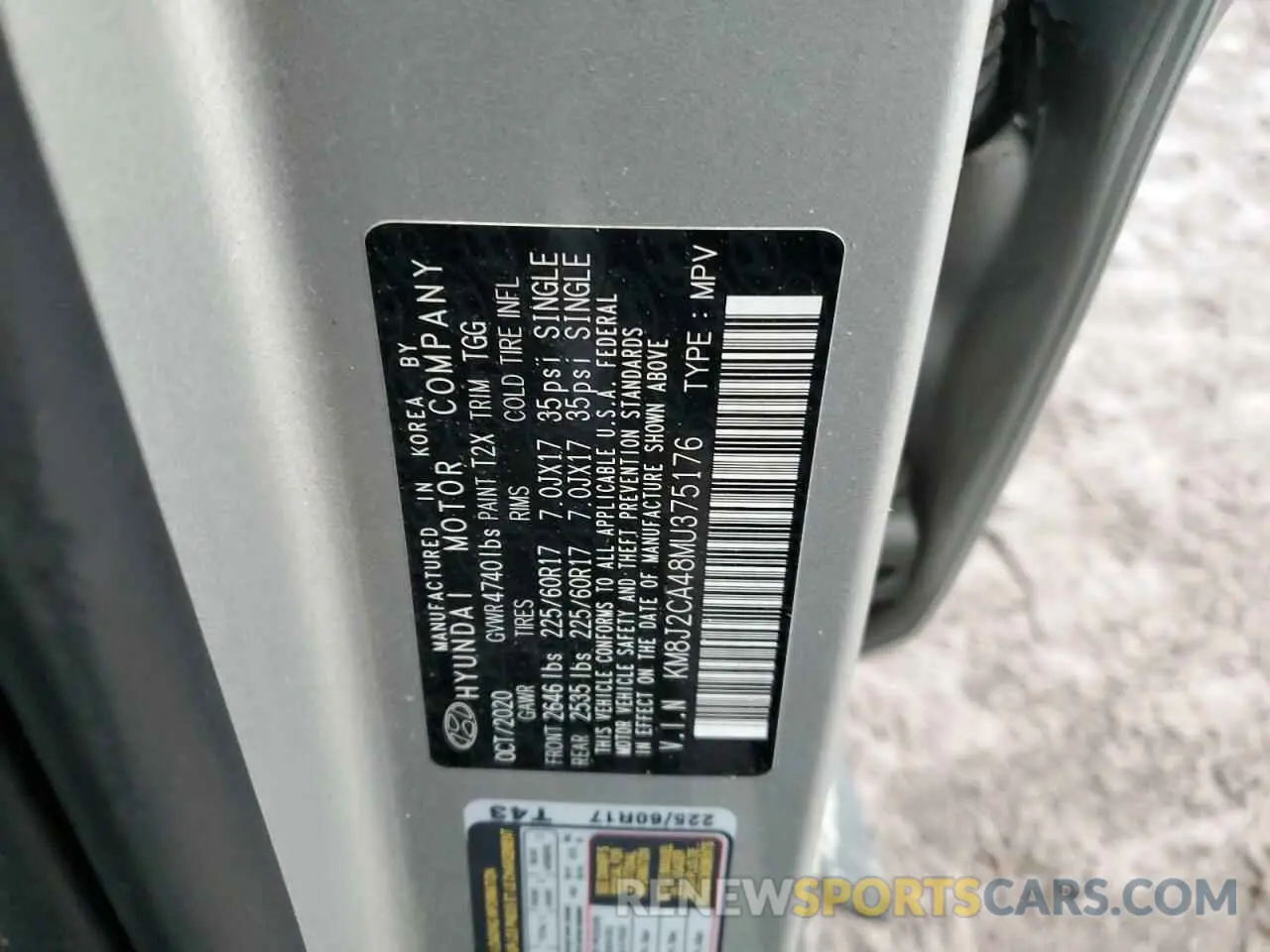 13 Photograph of a damaged car KM8J2CA48MU375176 HYUNDAI TUCSON 2021