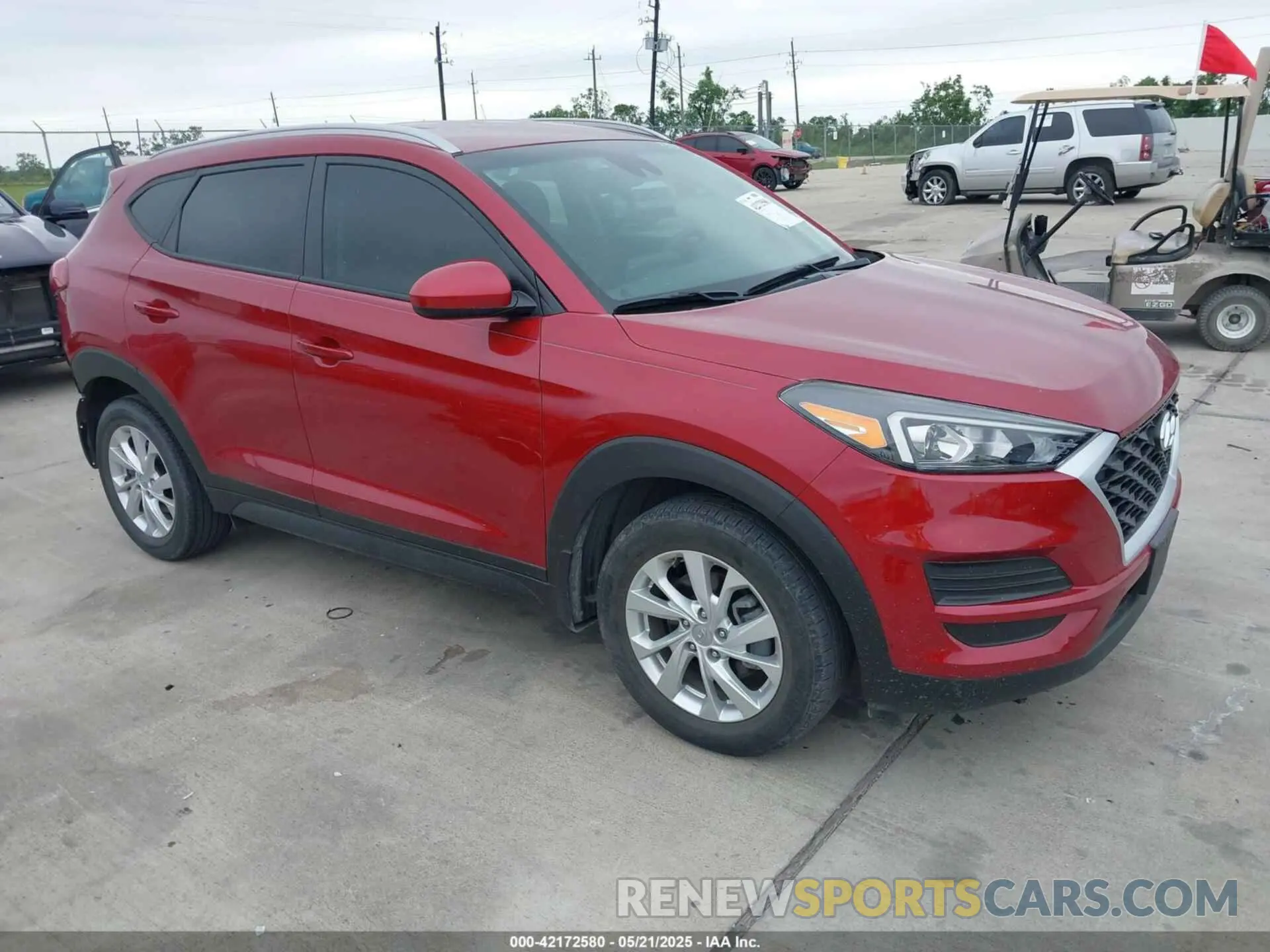 1 Photograph of a damaged car KM8J33A40MU332934 HYUNDAI TUCSON 2021