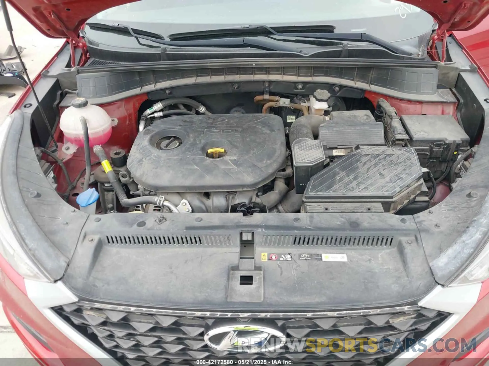 10 Photograph of a damaged car KM8J33A40MU332934 HYUNDAI TUCSON 2021