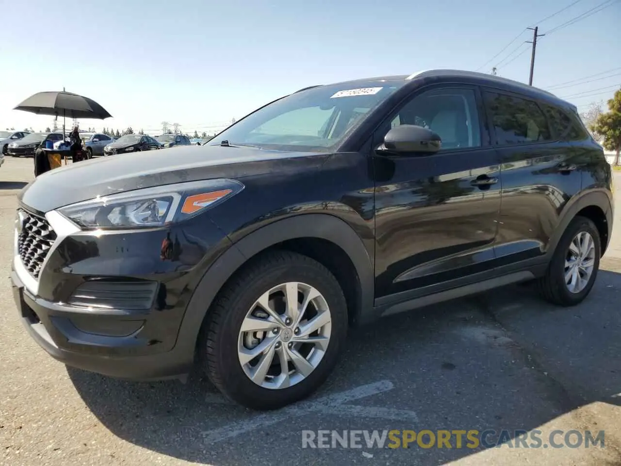 1 Photograph of a damaged car KM8J33A41MU387215 HYUNDAI TUCSON 2021
