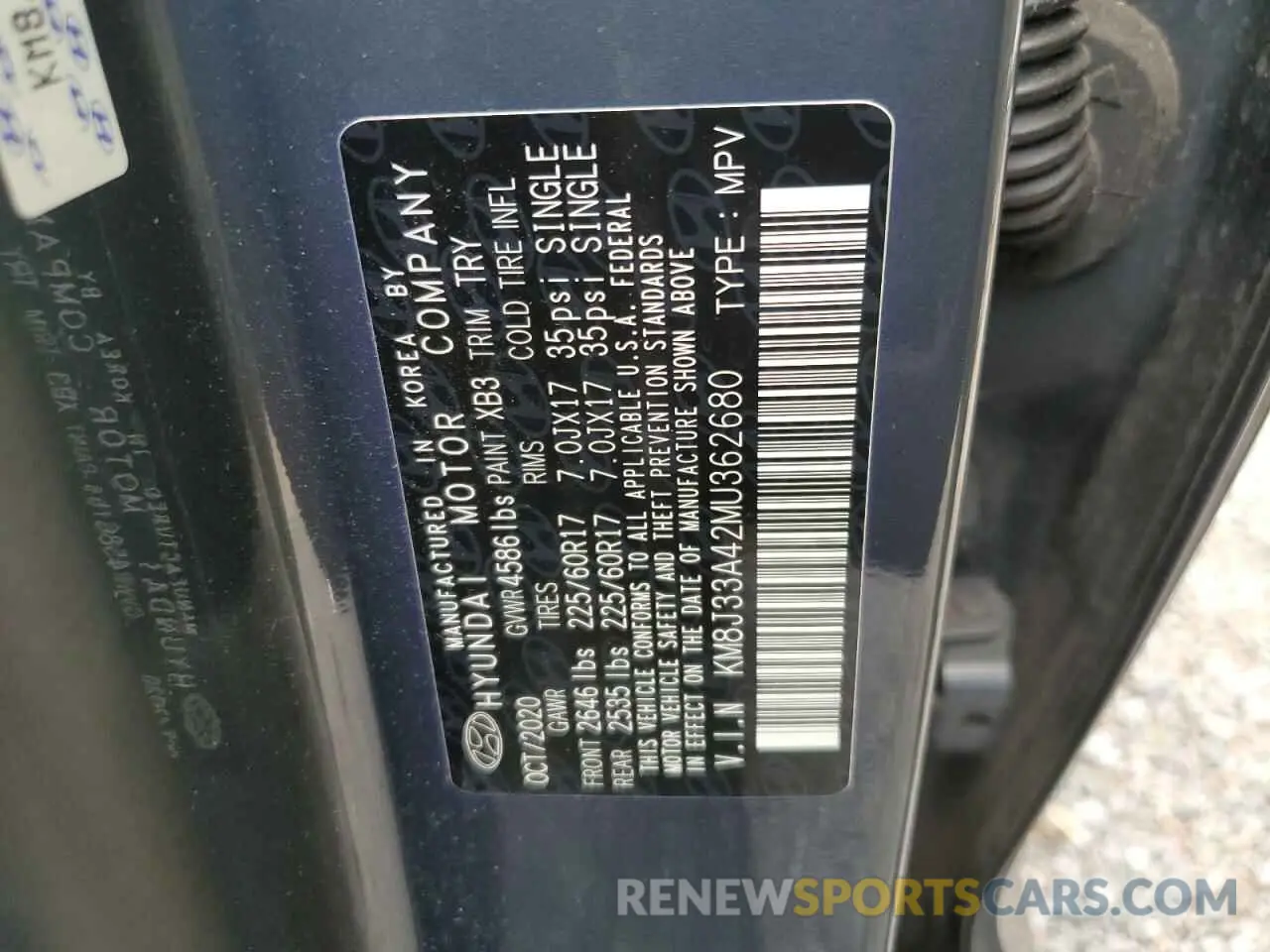 13 Photograph of a damaged car KM8J33A42MU362680 HYUNDAI TUCSON 2021