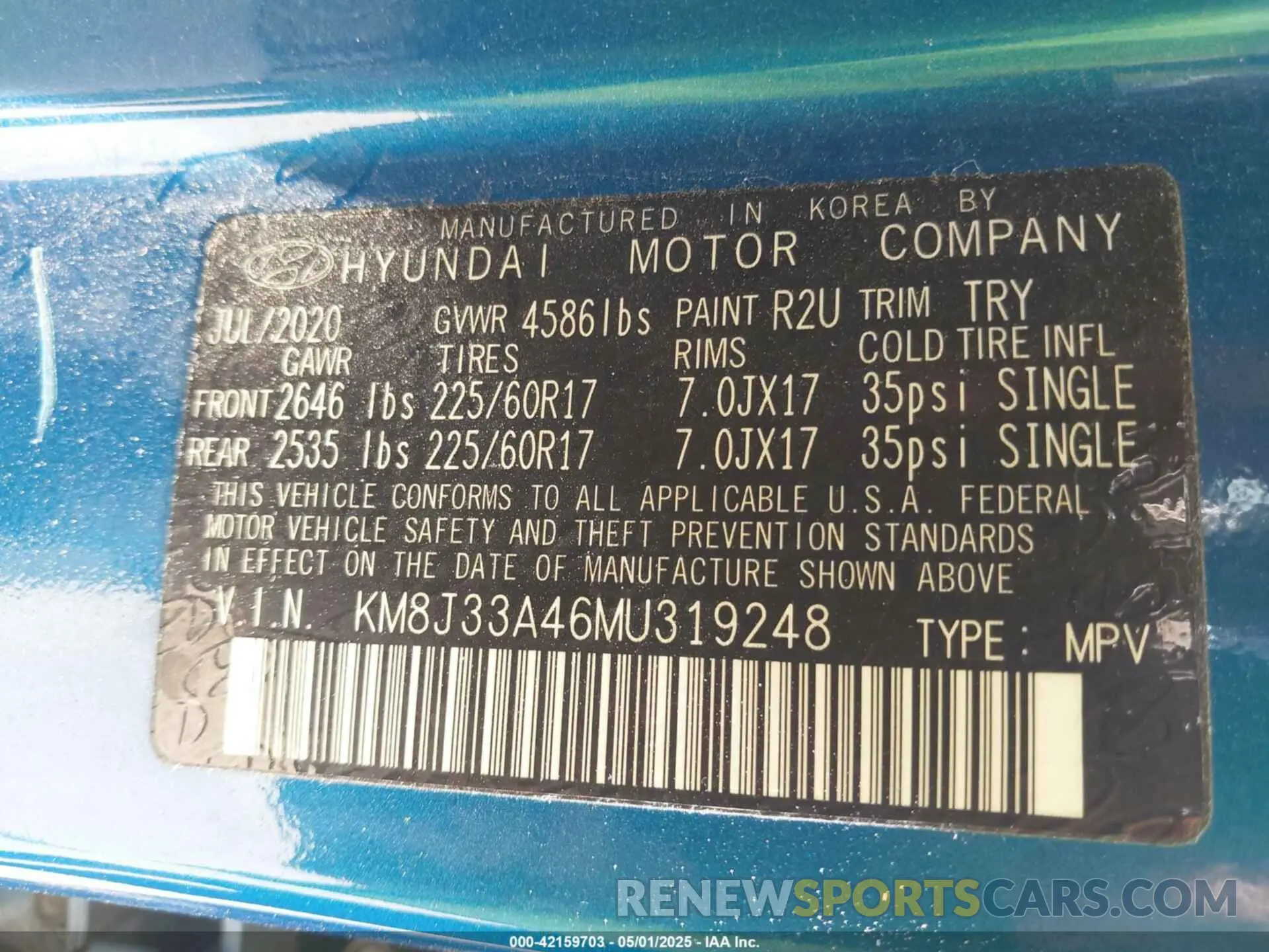 9 Photograph of a damaged car KM8J33A46MU319248 HYUNDAI TUCSON 2021