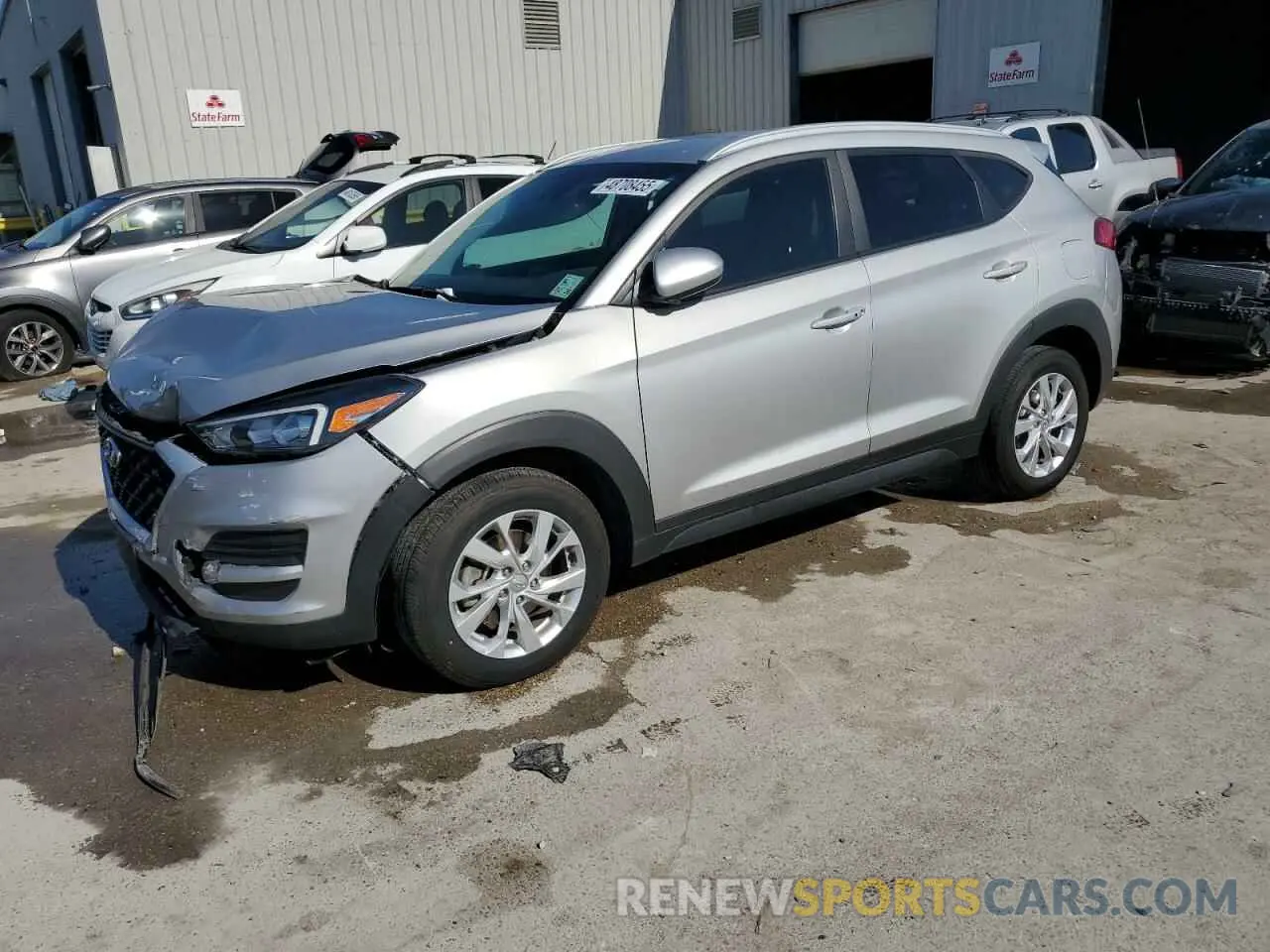 1 Photograph of a damaged car KM8J33A46MU395875 HYUNDAI TUCSON 2021