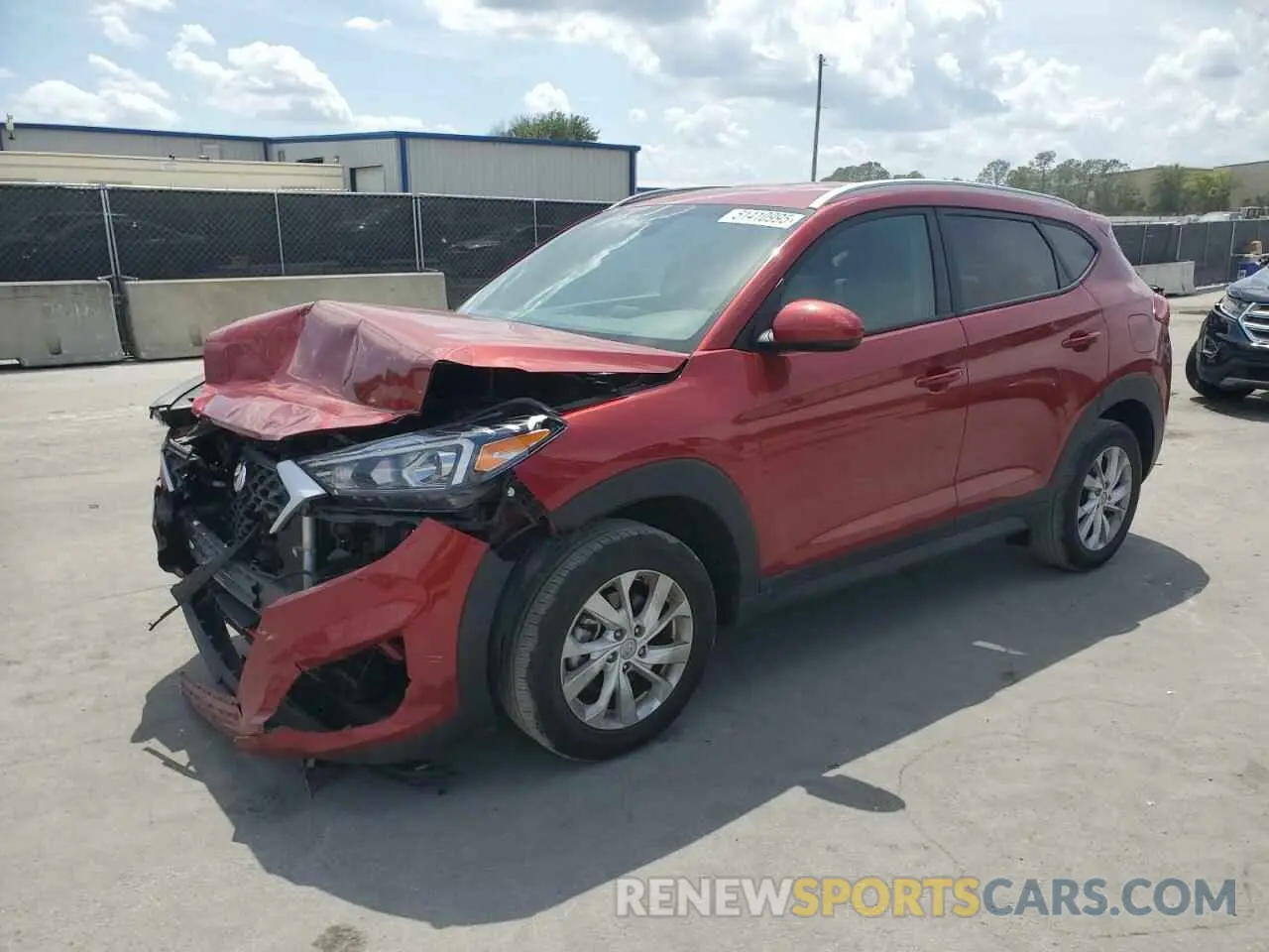 1 Photograph of a damaged car KM8J33A47MU401974 HYUNDAI TUCSON 2021