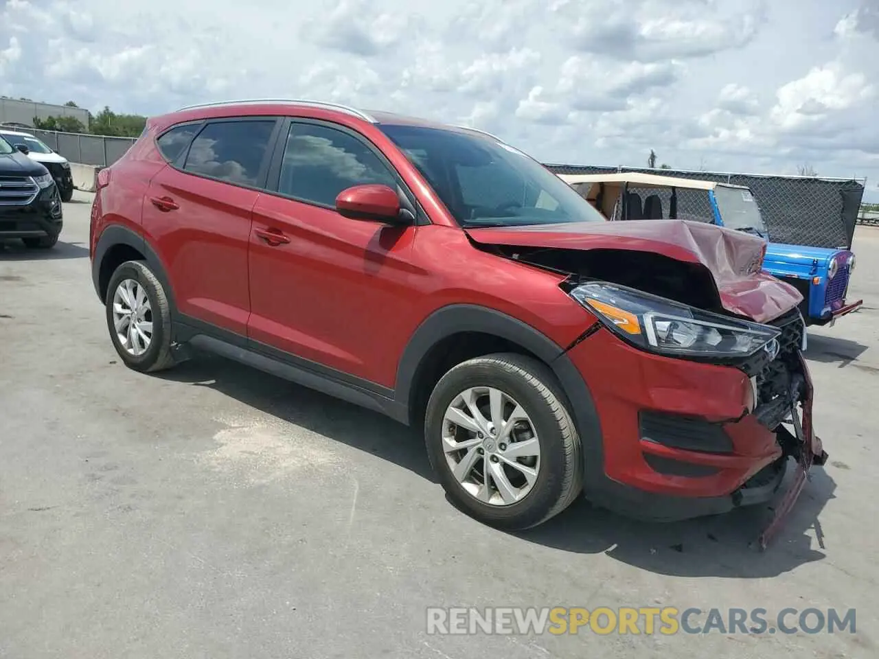 4 Photograph of a damaged car KM8J33A47MU401974 HYUNDAI TUCSON 2021