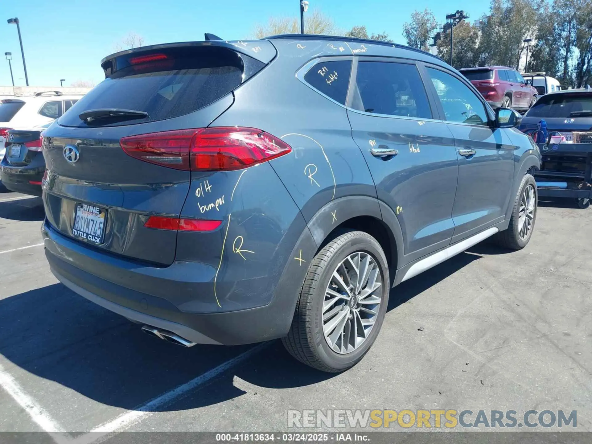 4 Photograph of a damaged car KM8J33AL0MU300525 HYUNDAI TUCSON 2021