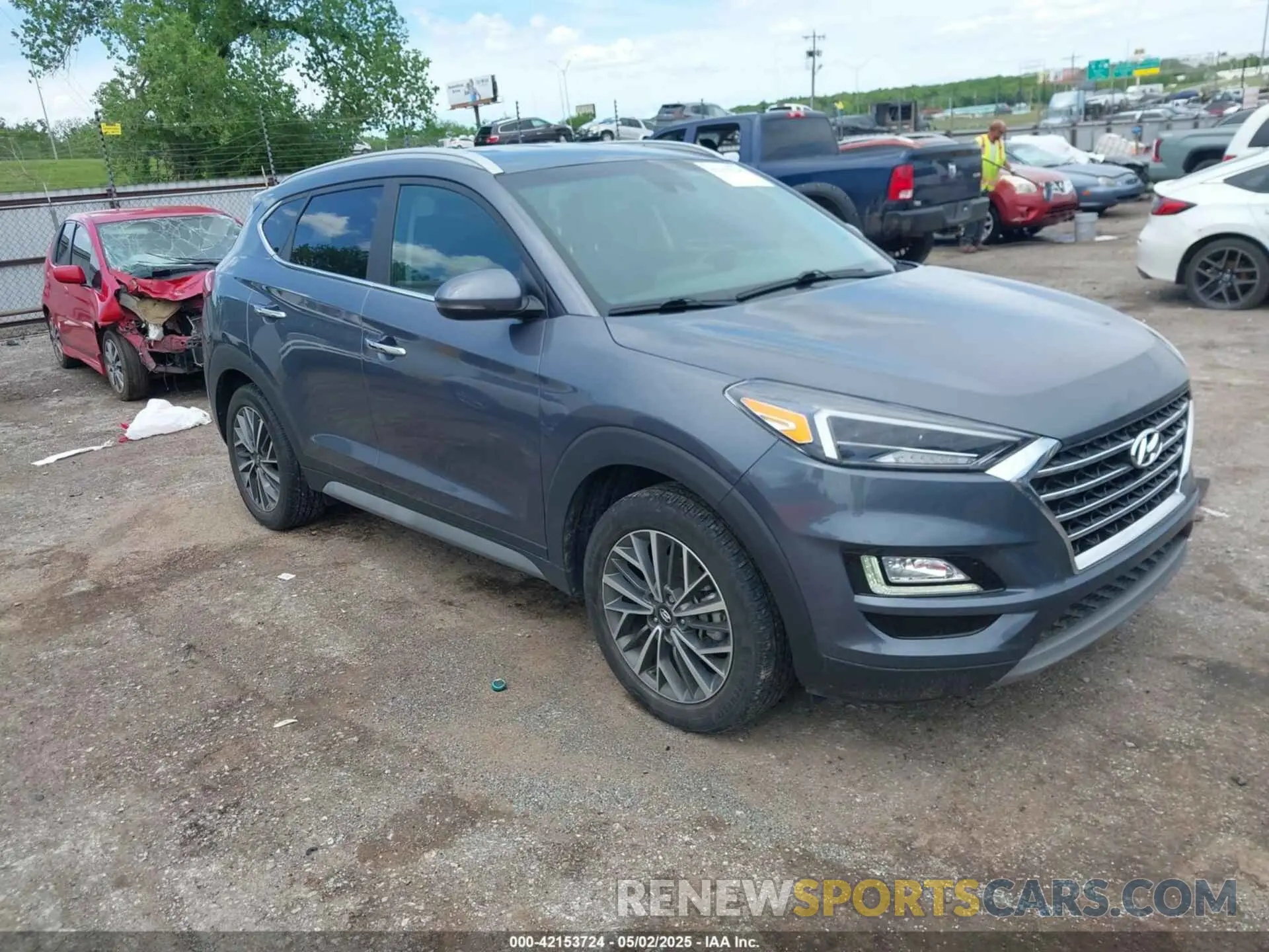 1 Photograph of a damaged car KM8J33AL2MU325832 HYUNDAI TUCSON 2021