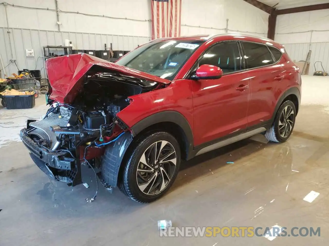 1 Photograph of a damaged car KM8J33AL2MU373590 HYUNDAI TUCSON 2021