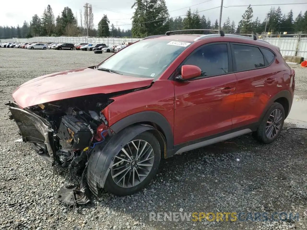 1 Photograph of a damaged car KM8J33AL4MU407691 HYUNDAI TUCSON 2021