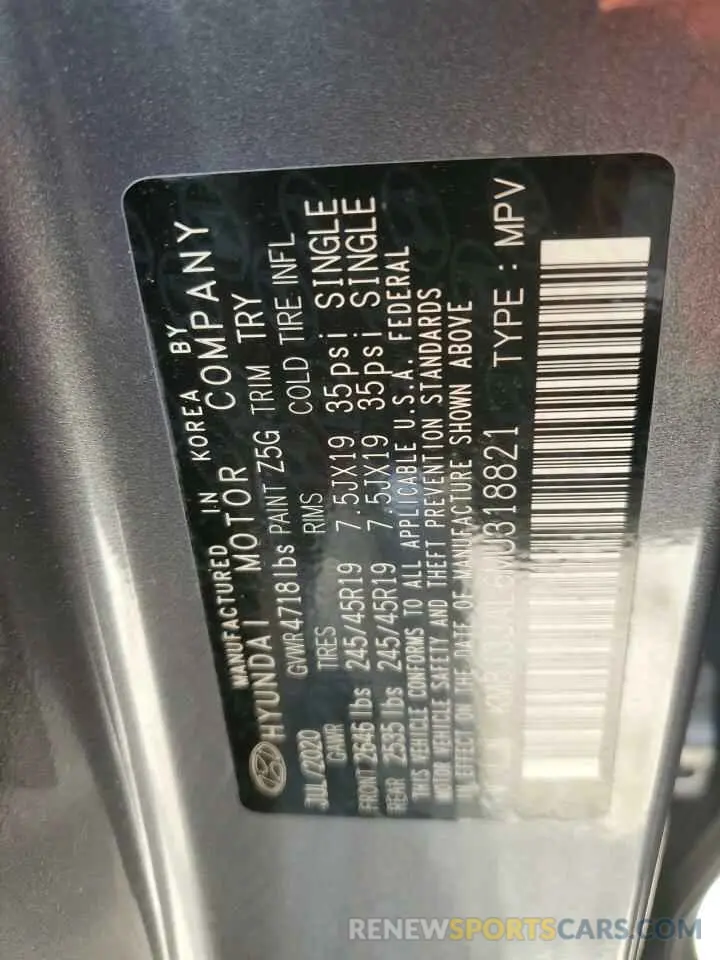 13 Photograph of a damaged car KM8J33AL6MU318821 HYUNDAI TUCSON 2021