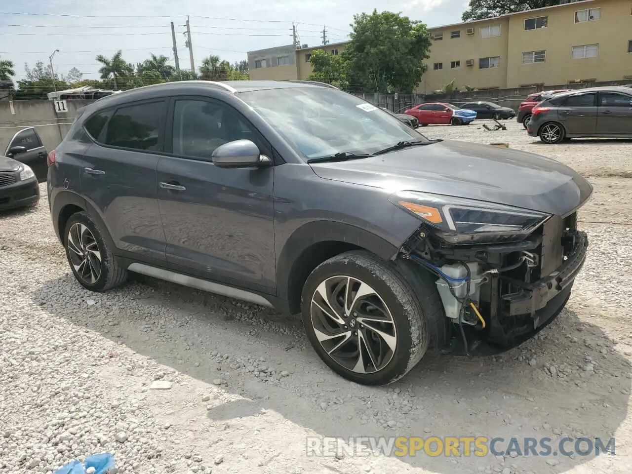 4 Photograph of a damaged car KM8J33AL6MU318821 HYUNDAI TUCSON 2021