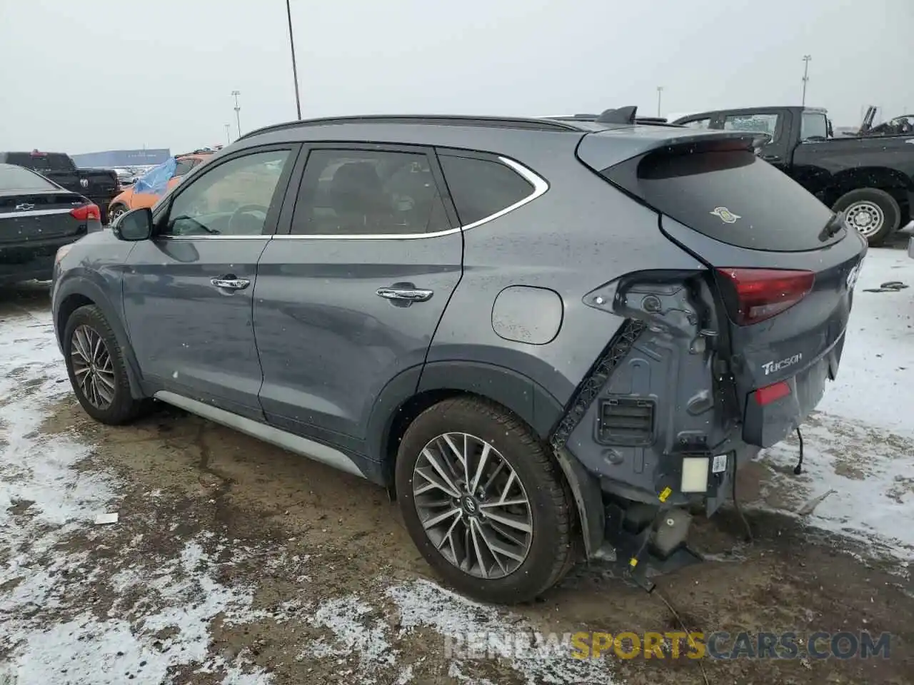 2 Photograph of a damaged car KM8J33AL6MU336302 HYUNDAI TUCSON 2021