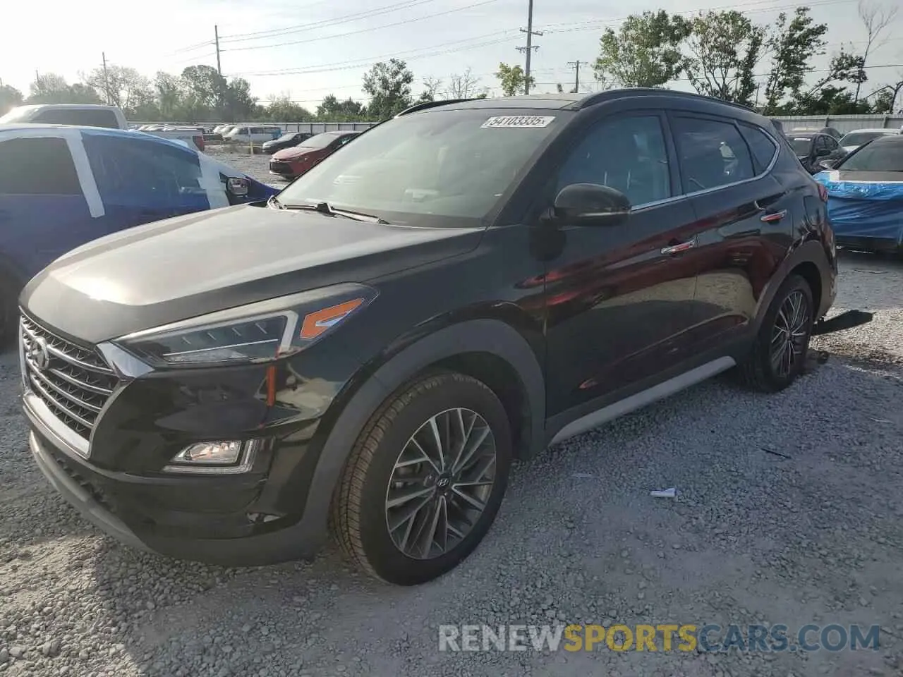 1 Photograph of a damaged car KM8J33AL6MU394782 HYUNDAI TUCSON 2021