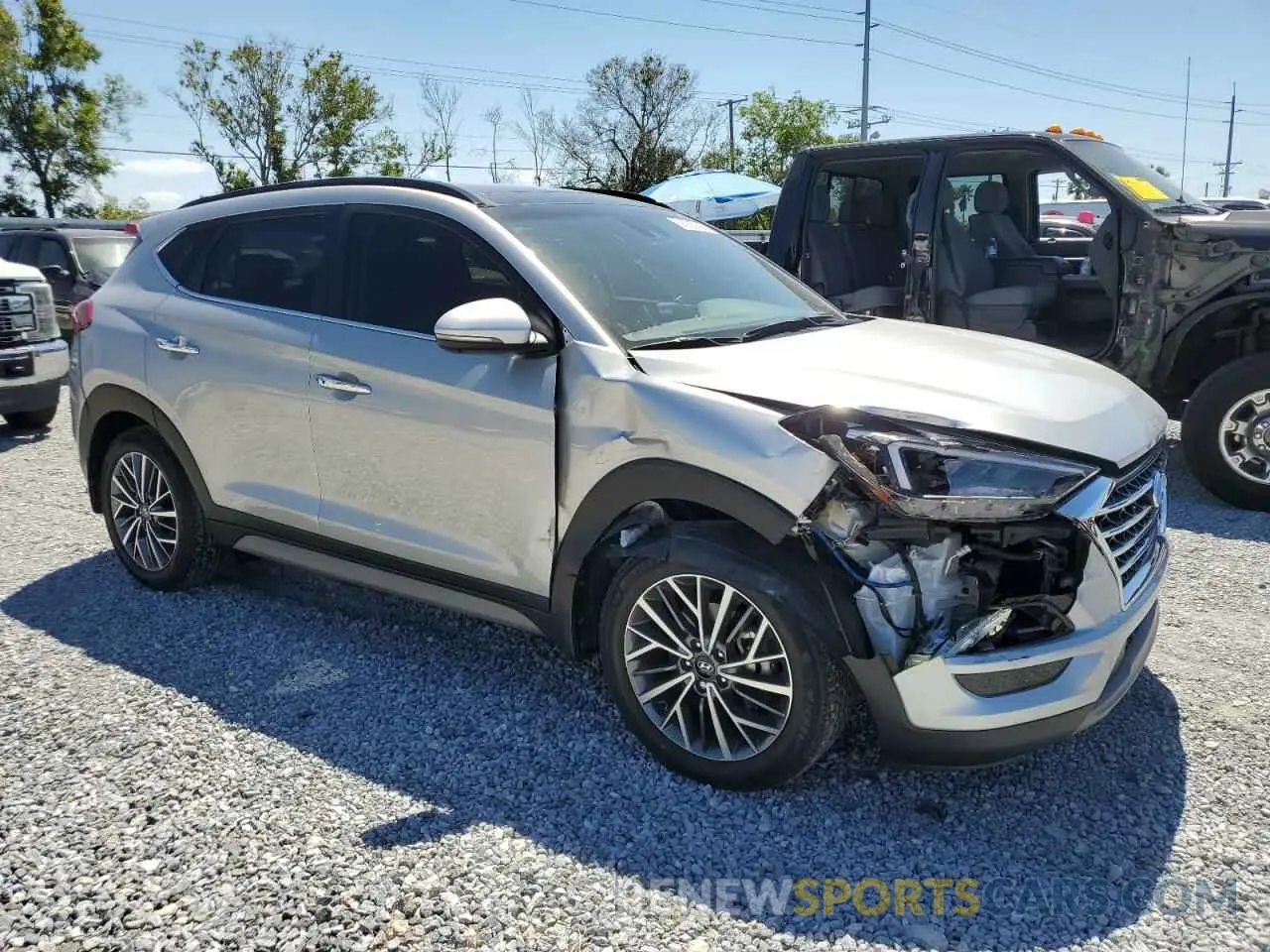 4 Photograph of a damaged car KM8J33AL7MU306113 HYUNDAI TUCSON 2021