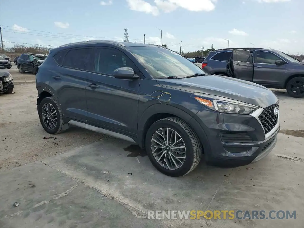 4 Photograph of a damaged car KM8J33ALXMU304744 HYUNDAI TUCSON 2021