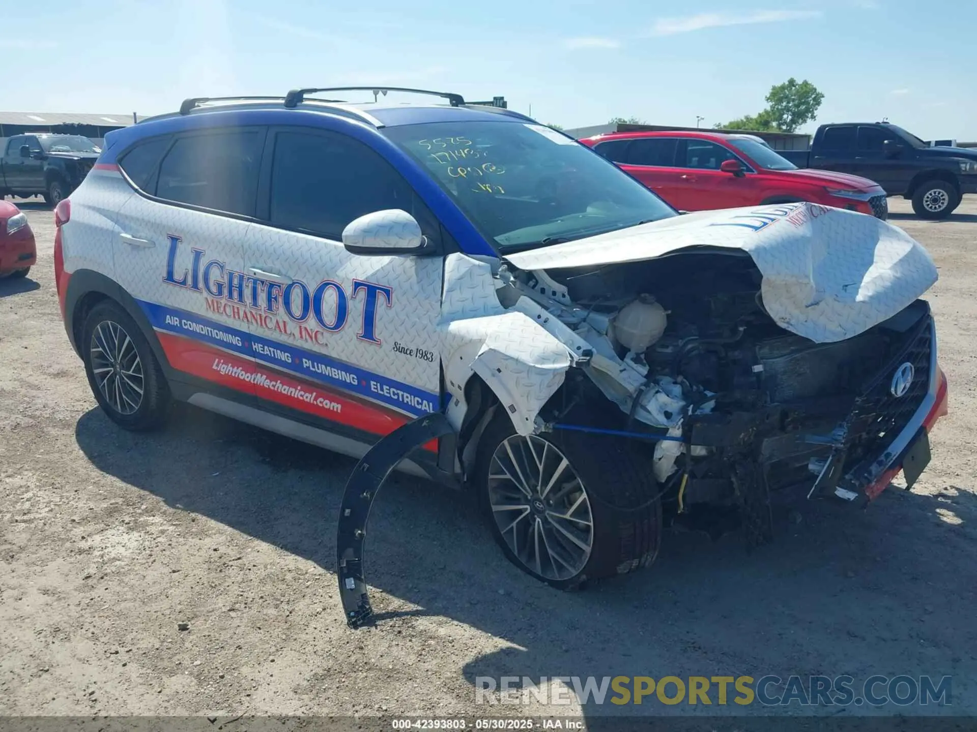1 Photograph of a damaged car KM8J33ALXMU344712 HYUNDAI TUCSON 2021