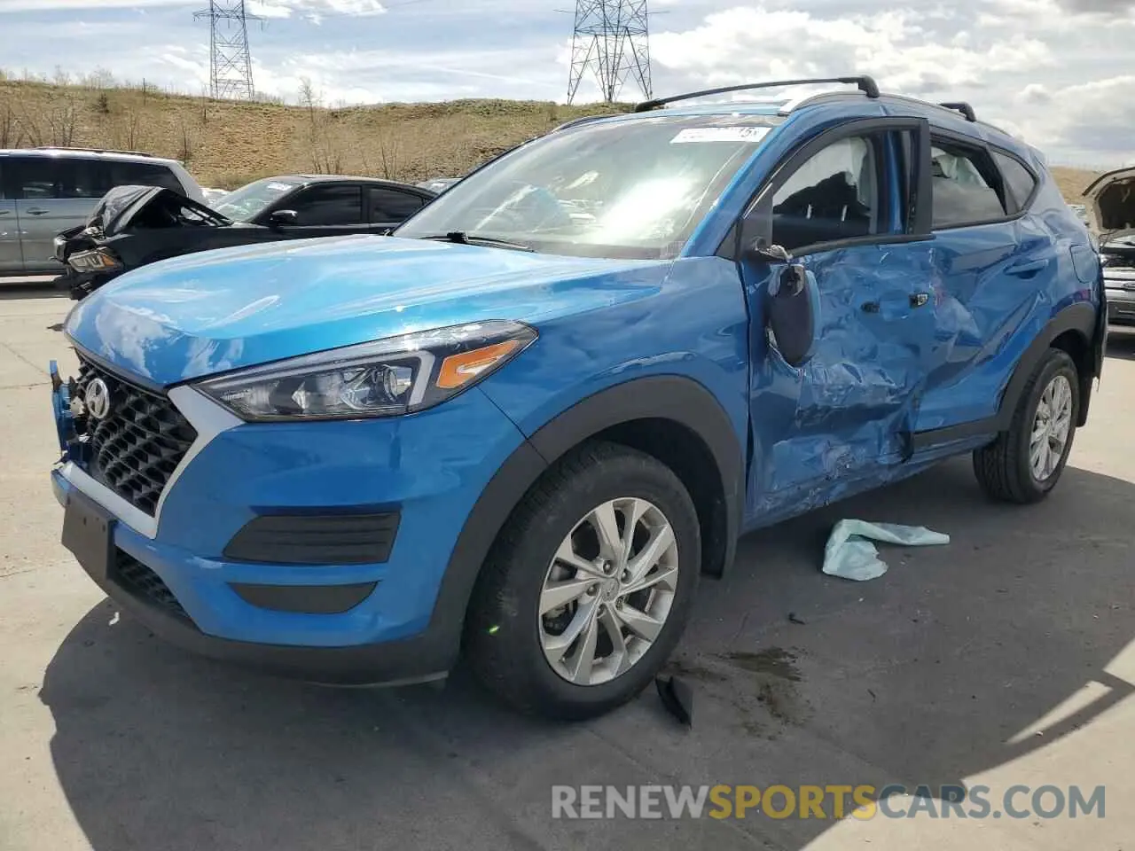 1 Photograph of a damaged car KM8J3CA44MU323251 HYUNDAI TUCSON 2021