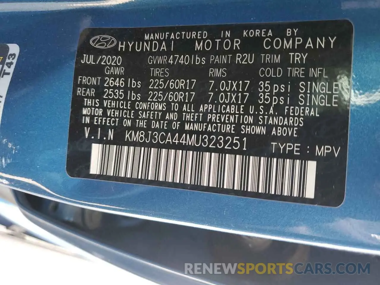 15 Photograph of a damaged car KM8J3CA44MU323251 HYUNDAI TUCSON 2021