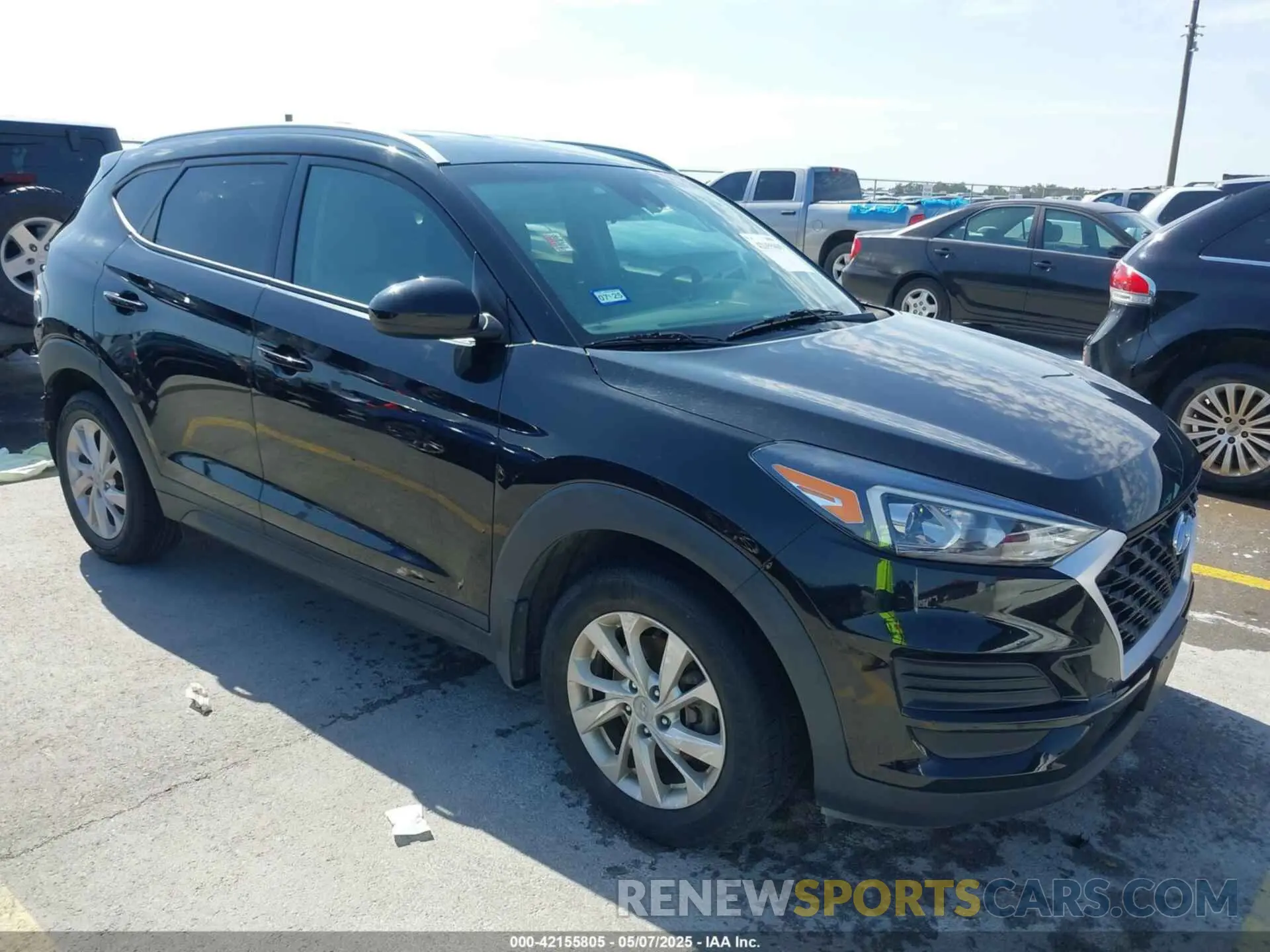 1 Photograph of a damaged car KM8J3CA49MU353474 HYUNDAI TUCSON 2021