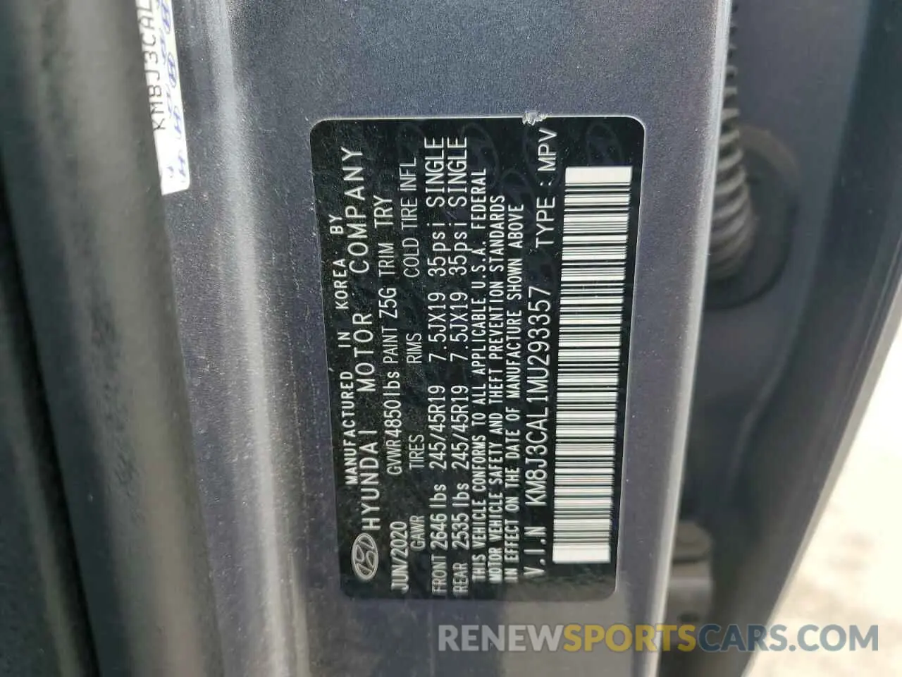 15 Photograph of a damaged car KM8J3CAL1MU293357 HYUNDAI TUCSON 2021