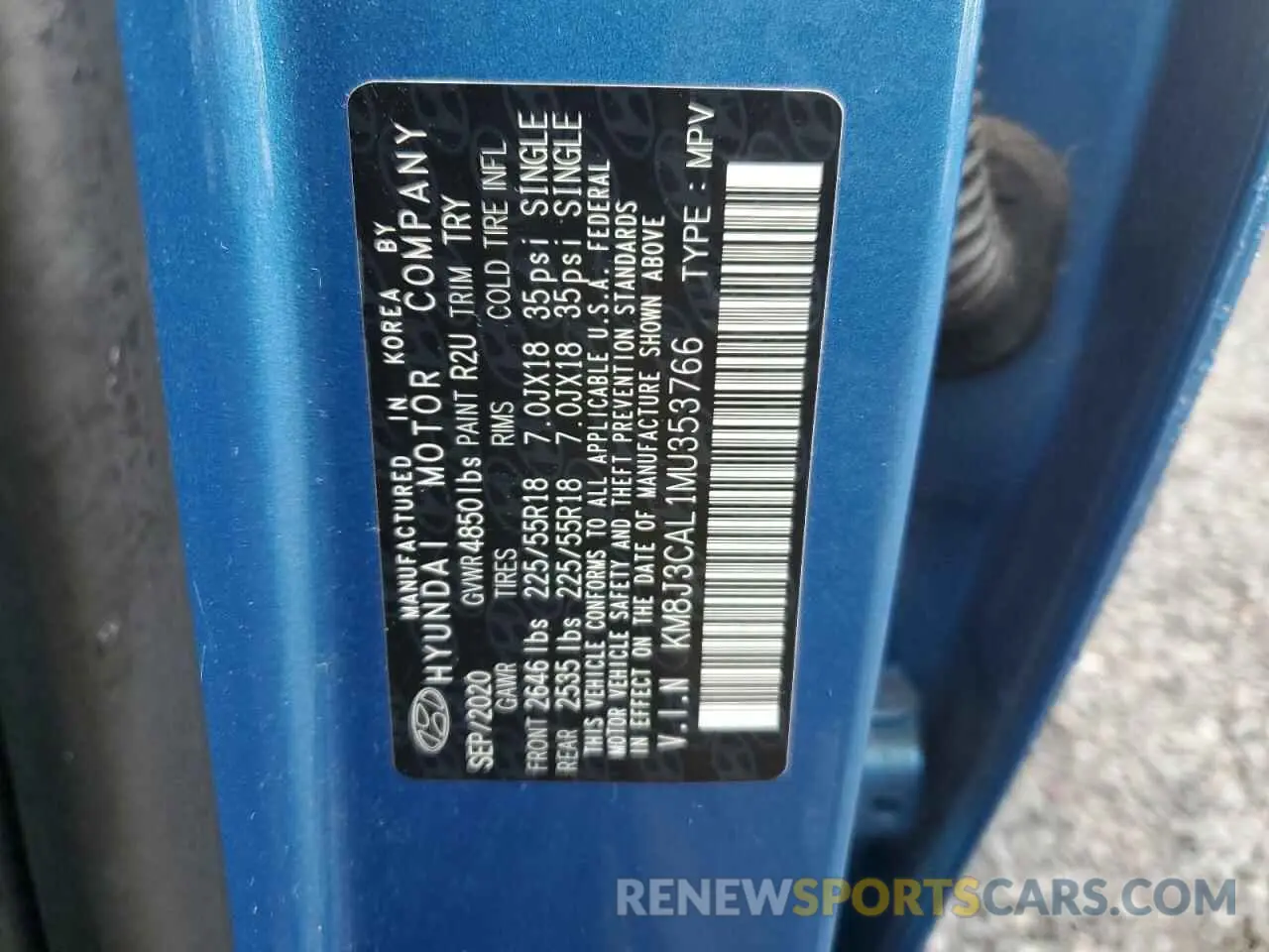 13 Photograph of a damaged car KM8J3CAL1MU353766 HYUNDAI TUCSON 2021