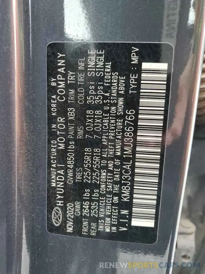 14 Photograph of a damaged car KM8J3CAL1MU386766 HYUNDAI TUCSON 2021
