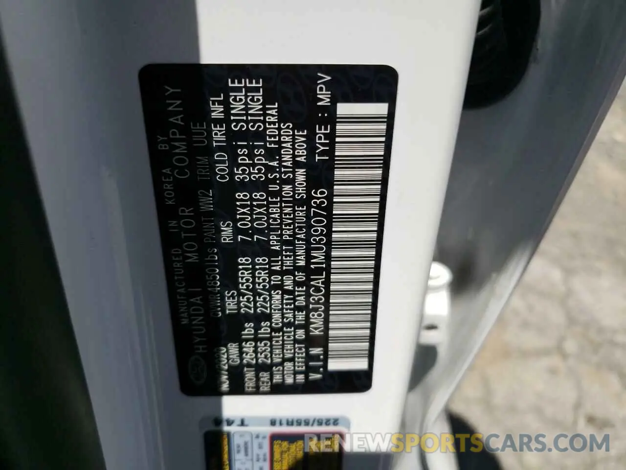 13 Photograph of a damaged car KM8J3CAL1MU390736 HYUNDAI TUCSON 2021