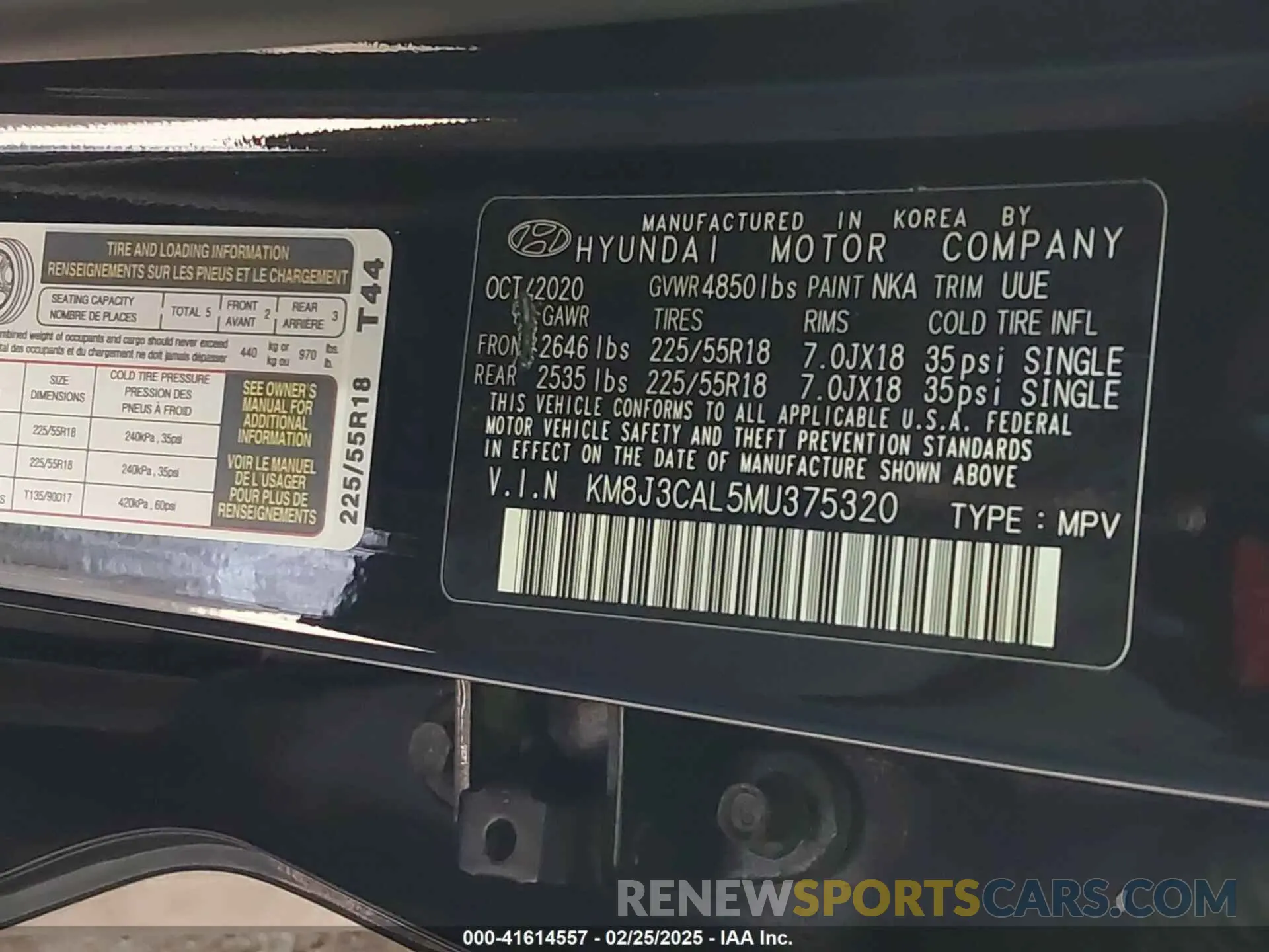 9 Photograph of a damaged car KM8J3CAL5MU375320 HYUNDAI TUCSON 2021