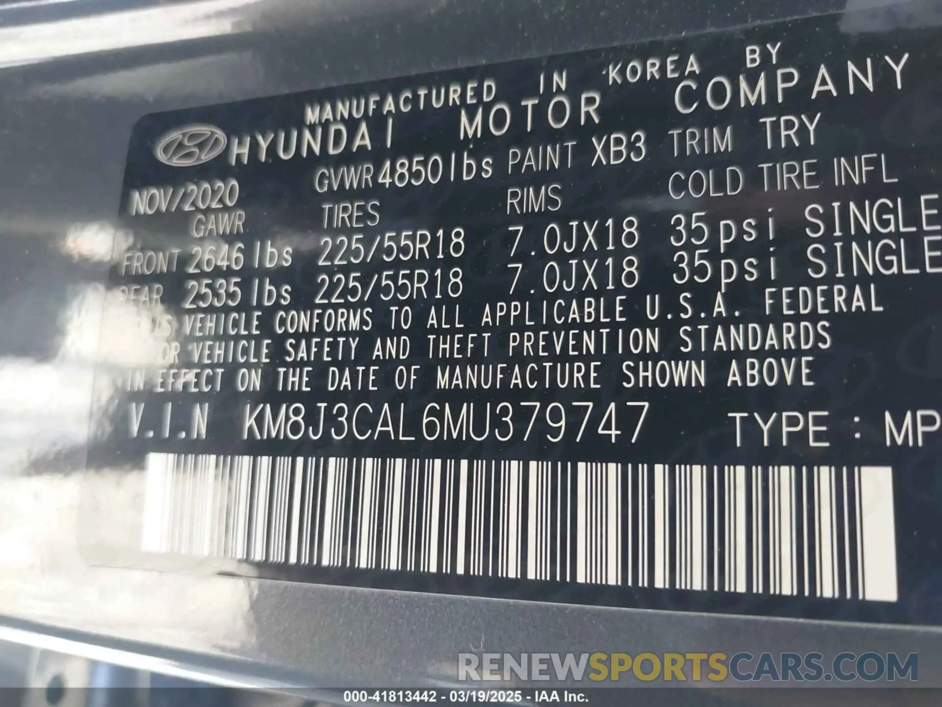 9 Photograph of a damaged car KM8J3CAL6MU379747 HYUNDAI TUCSON 2021
