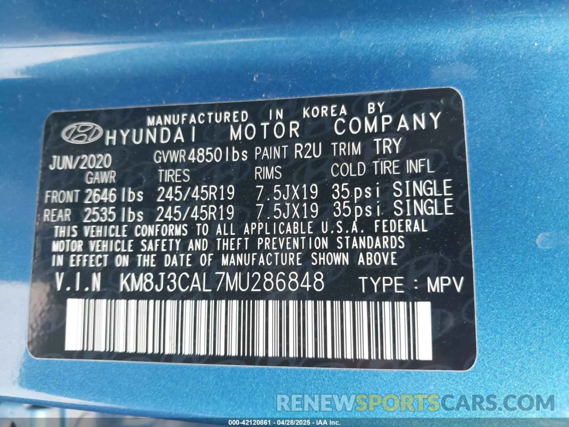9 Photograph of a damaged car KM8J3CAL7MU286848 HYUNDAI TUCSON 2021