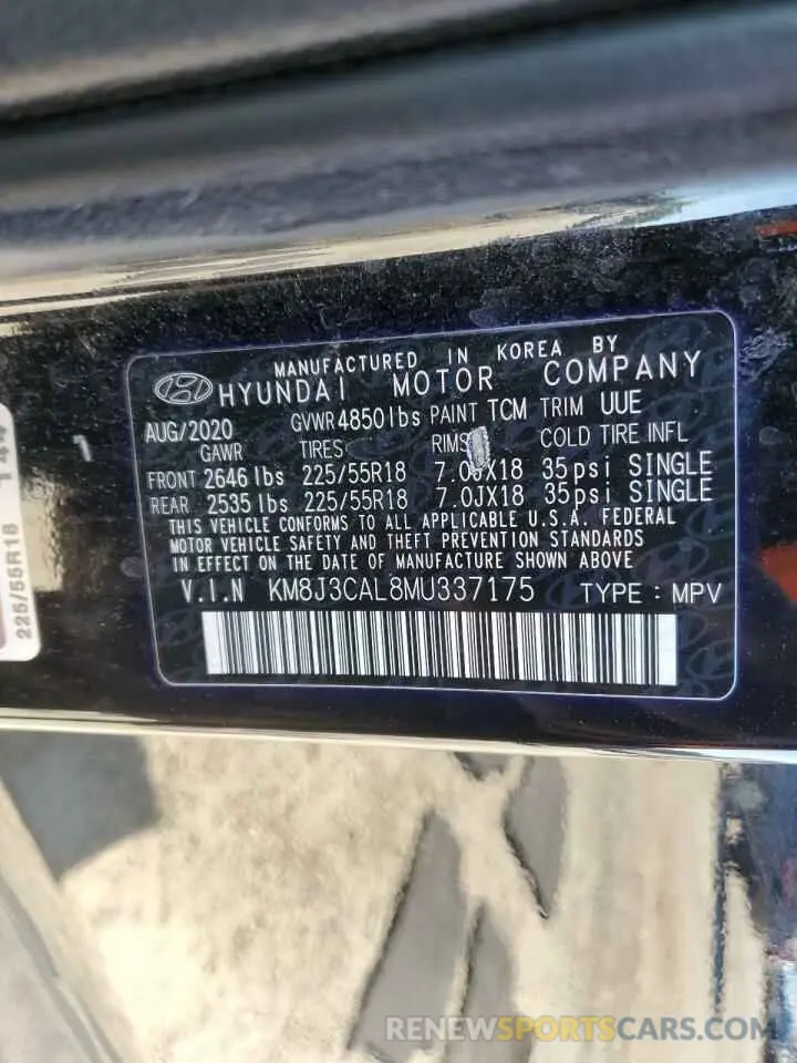 14 Photograph of a damaged car KM8J3CAL8MU337175 HYUNDAI TUCSON 2021