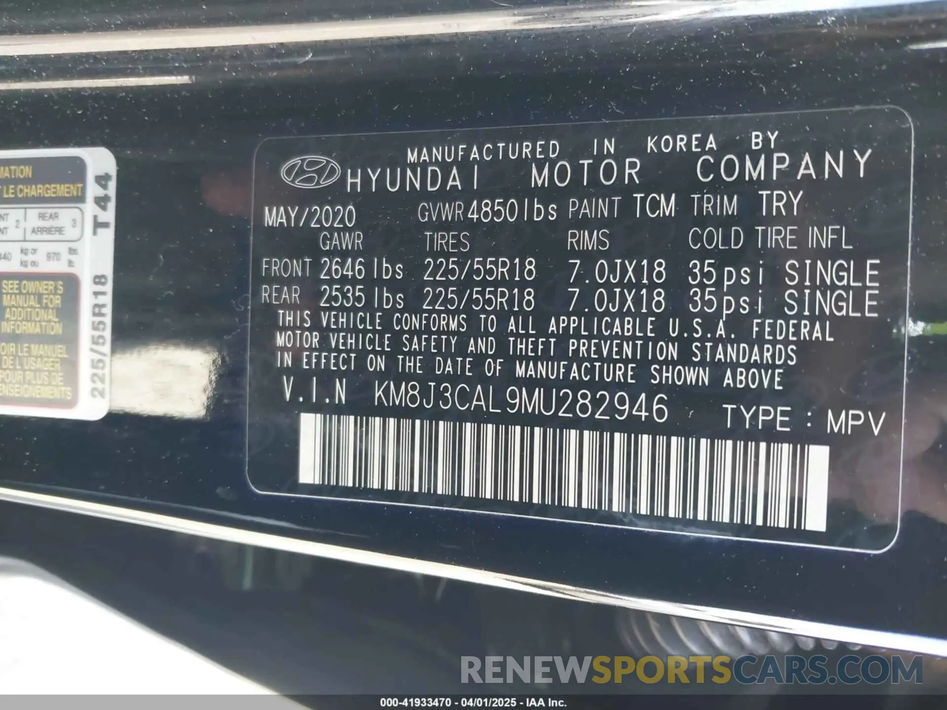 9 Photograph of a damaged car KM8J3CAL9MU282946 HYUNDAI TUCSON 2021