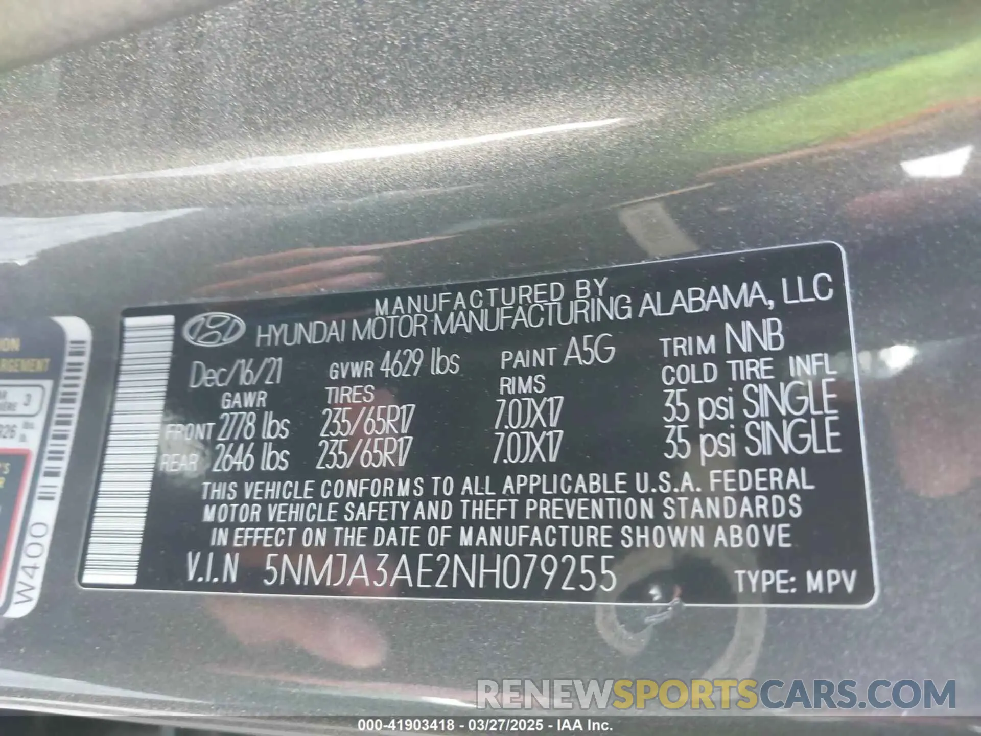 9 Photograph of a damaged car 5NMJA3AE2NH079255 HYUNDAI TUCSON 2022