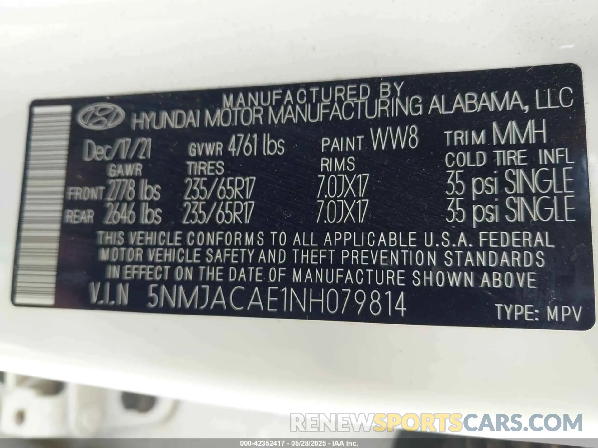9 Photograph of a damaged car 5NMJACAE1NH079814 HYUNDAI TUCSON 2022