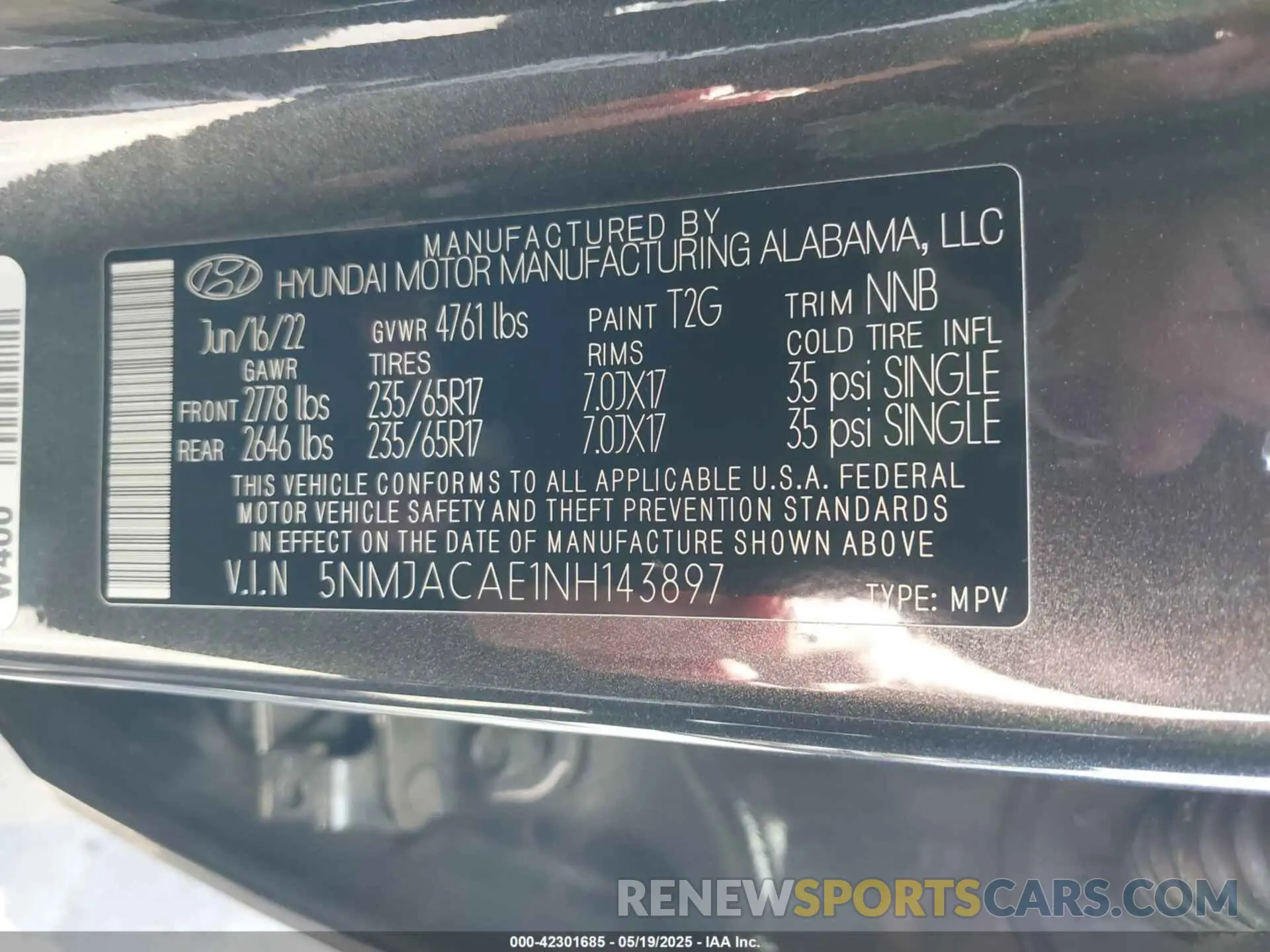 9 Photograph of a damaged car 5NMJACAE1NH143897 HYUNDAI TUCSON 2022