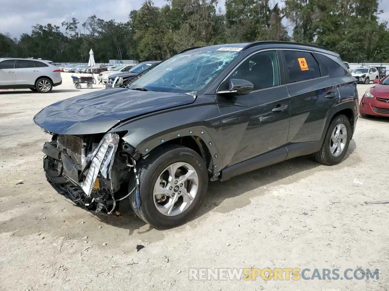 1 Photograph of a damaged car 5NMJB3AE0NH055131 HYUNDAI TUCSON 2022