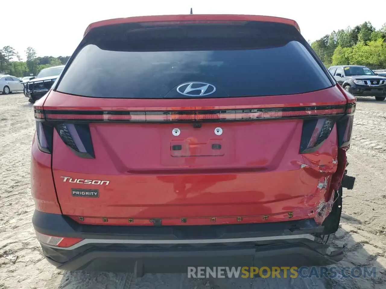 6 Photograph of a damaged car 5NMJB3AE0NH085519 HYUNDAI TUCSON 2022