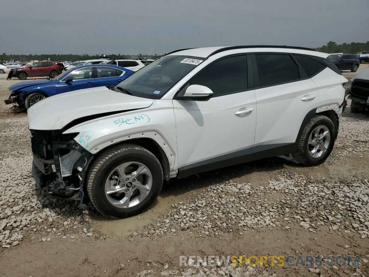 1 Photograph of a damaged car 5NMJB3AE2NH141458 HYUNDAI TUCSON 2022