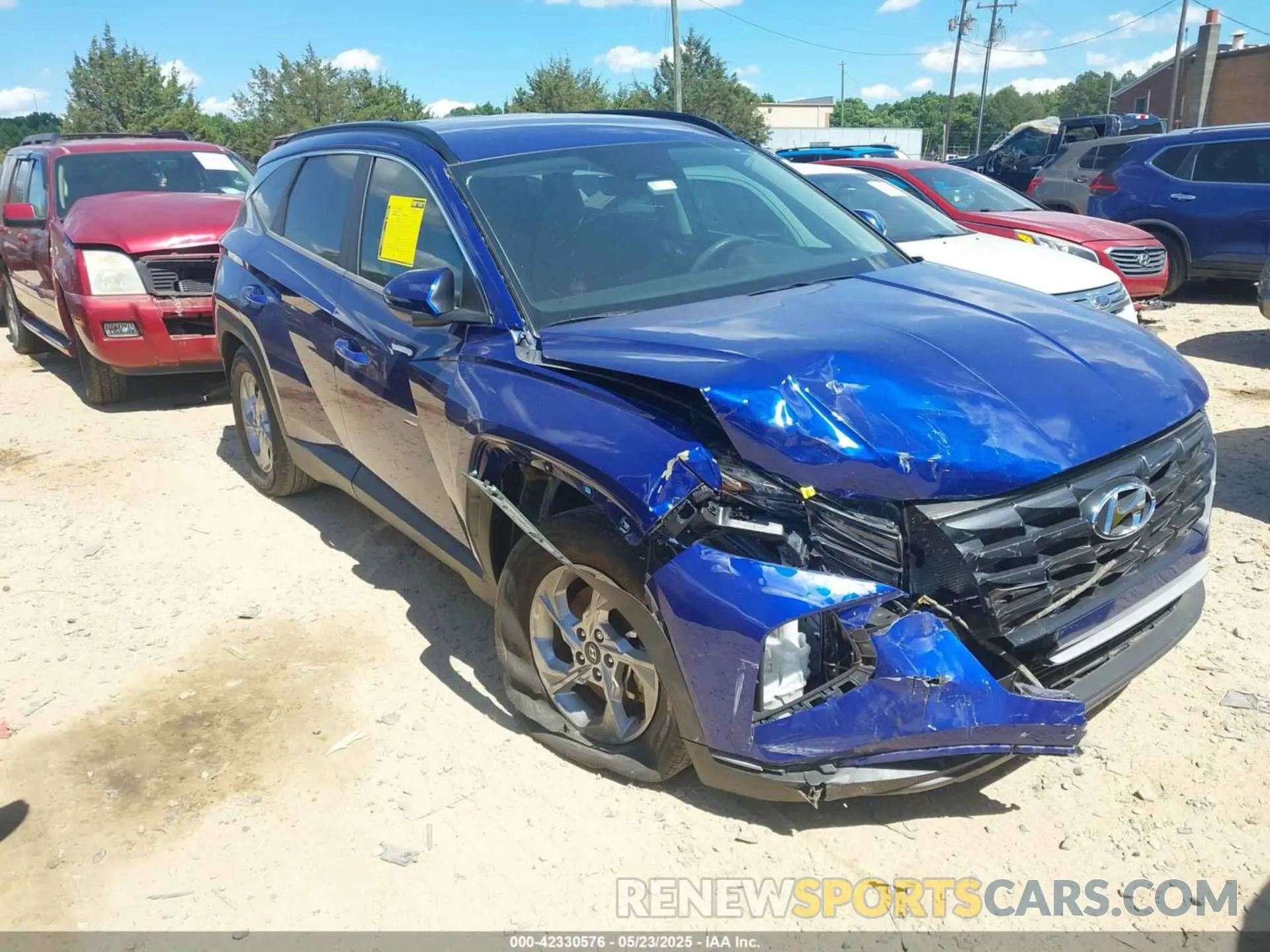 1 Photograph of a damaged car 5NMJB3AE3NH059349 HYUNDAI TUCSON 2022