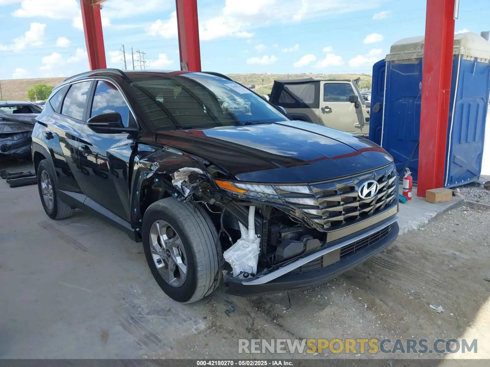 1 Photograph of a damaged car 5NMJB3AE6NH139325 HYUNDAI TUCSON 2022