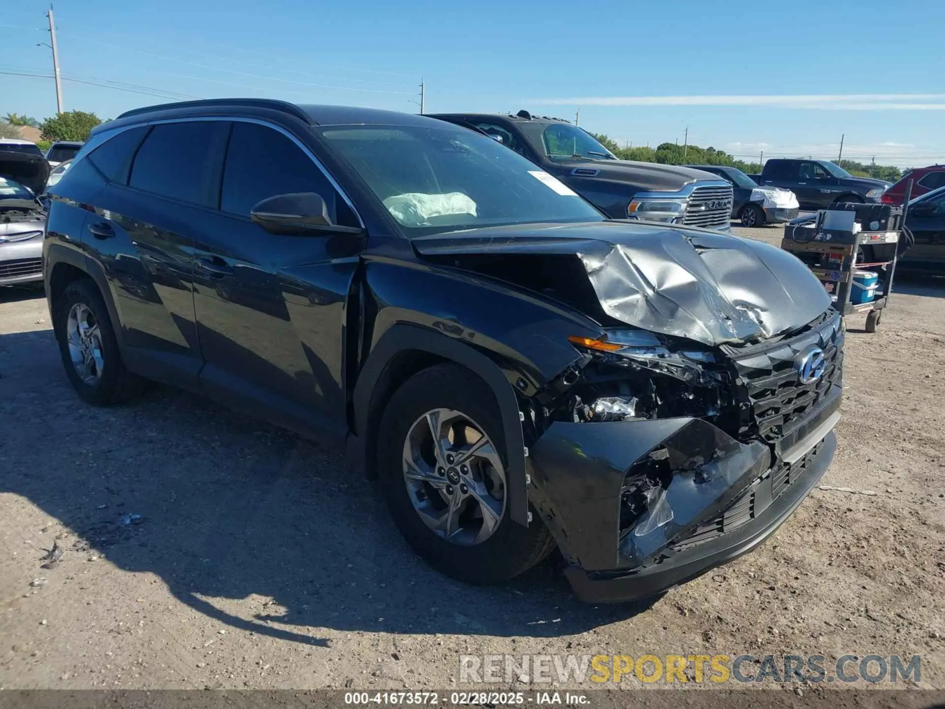 1 Photograph of a damaged car 5NMJB3AE7NH065963 HYUNDAI TUCSON 2022