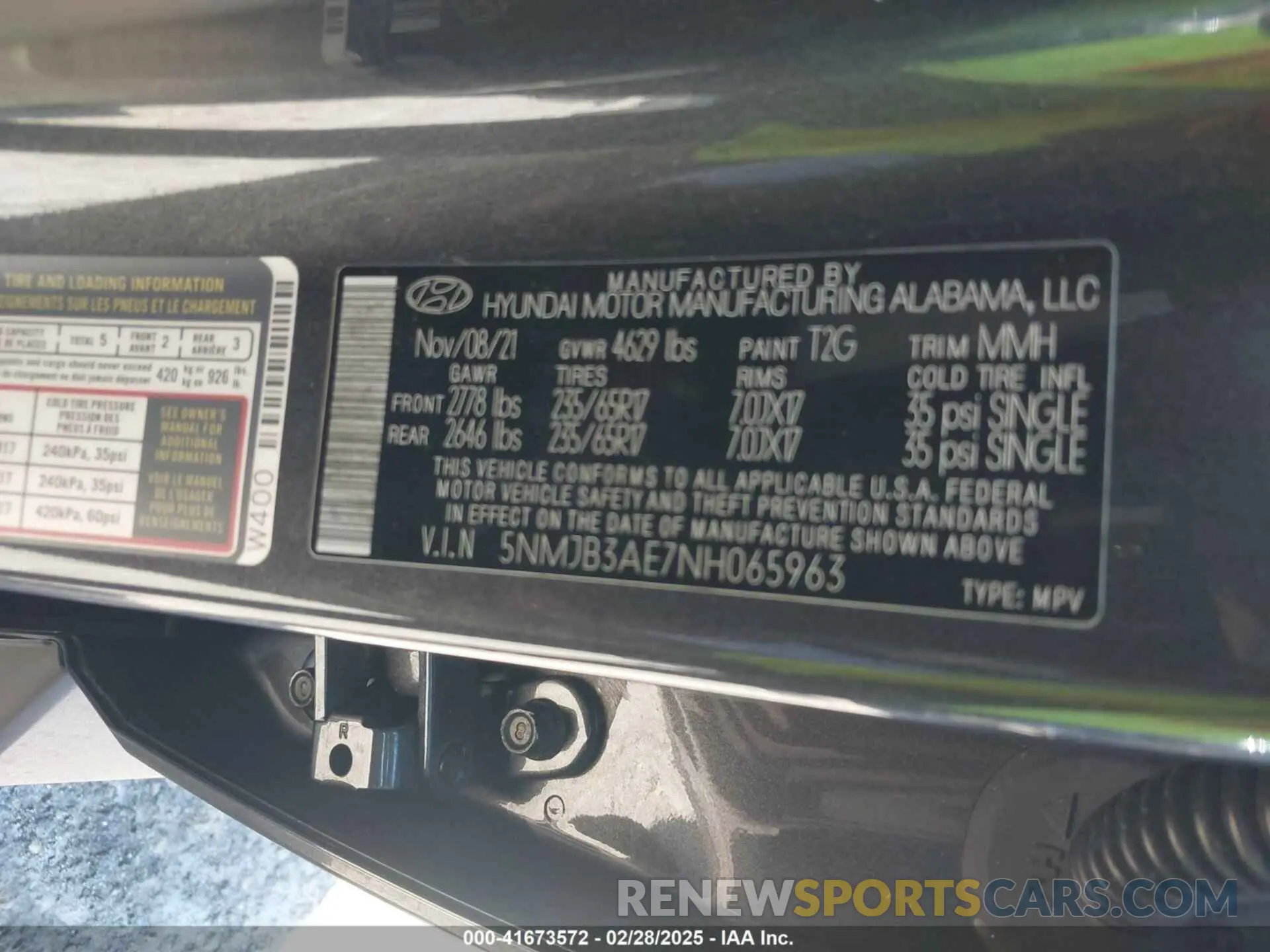 9 Photograph of a damaged car 5NMJB3AE7NH065963 HYUNDAI TUCSON 2022