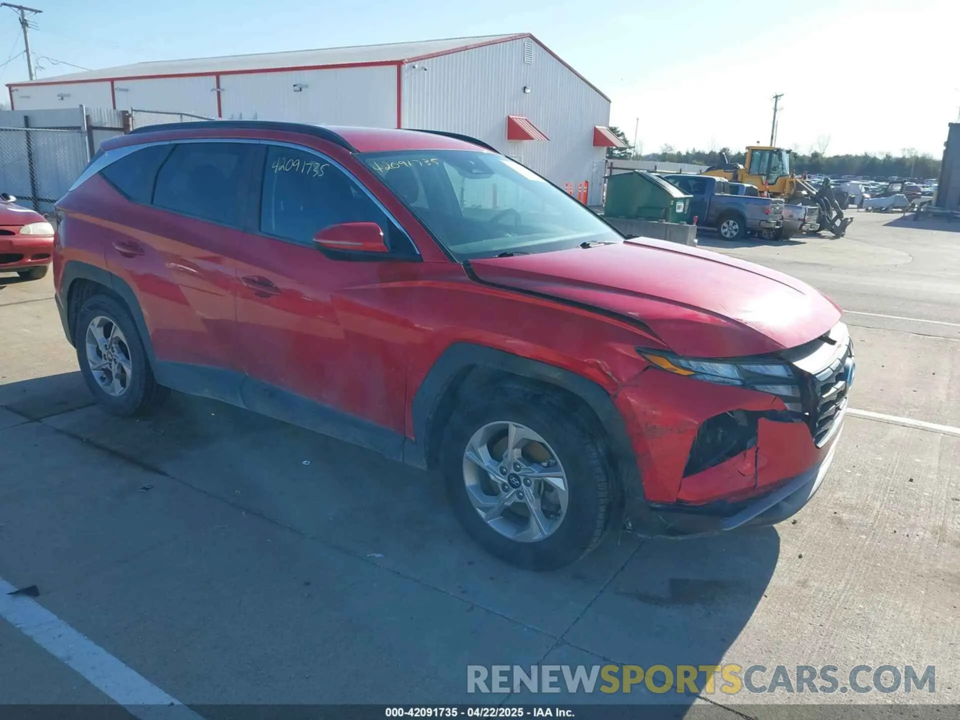 1 Photograph of a damaged car 5NMJB3AE7NH076526 HYUNDAI TUCSON 2022