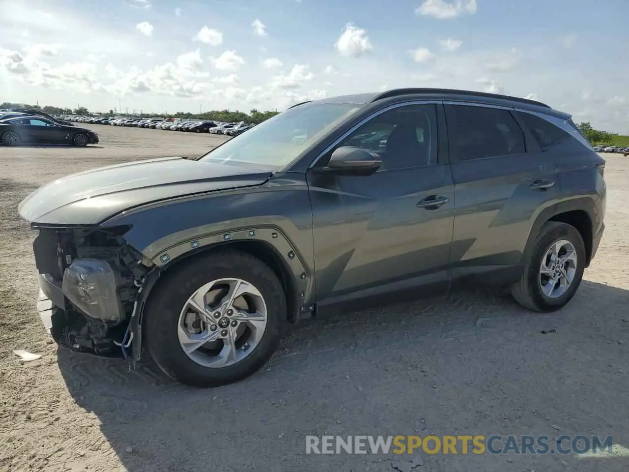 1 Photograph of a damaged car 5NMJB3AE7NH113722 HYUNDAI TUCSON 2022