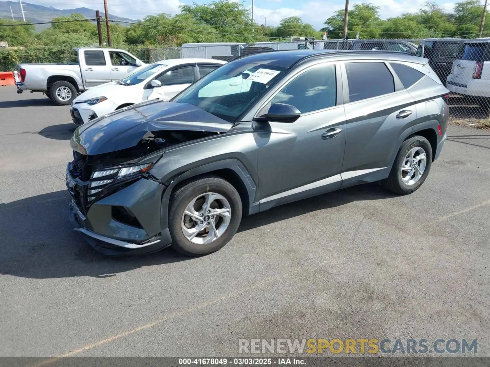 2 Photograph of a damaged car 5NMJB3AE8NH018358 HYUNDAI TUCSON 2022