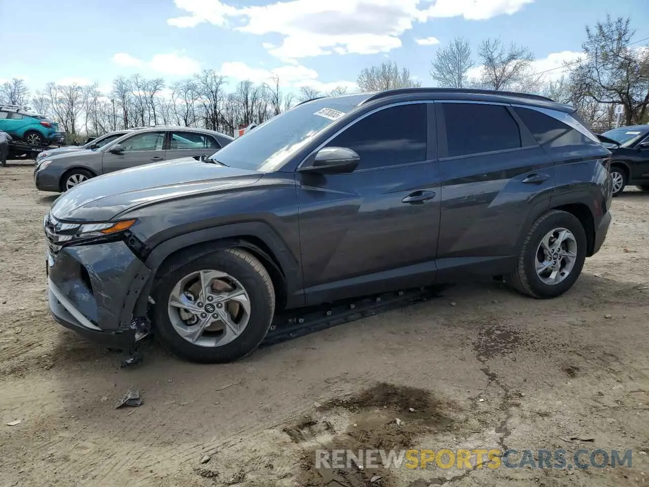 1 Photograph of a damaged car 5NMJB3AE9NH071733 HYUNDAI TUCSON 2022