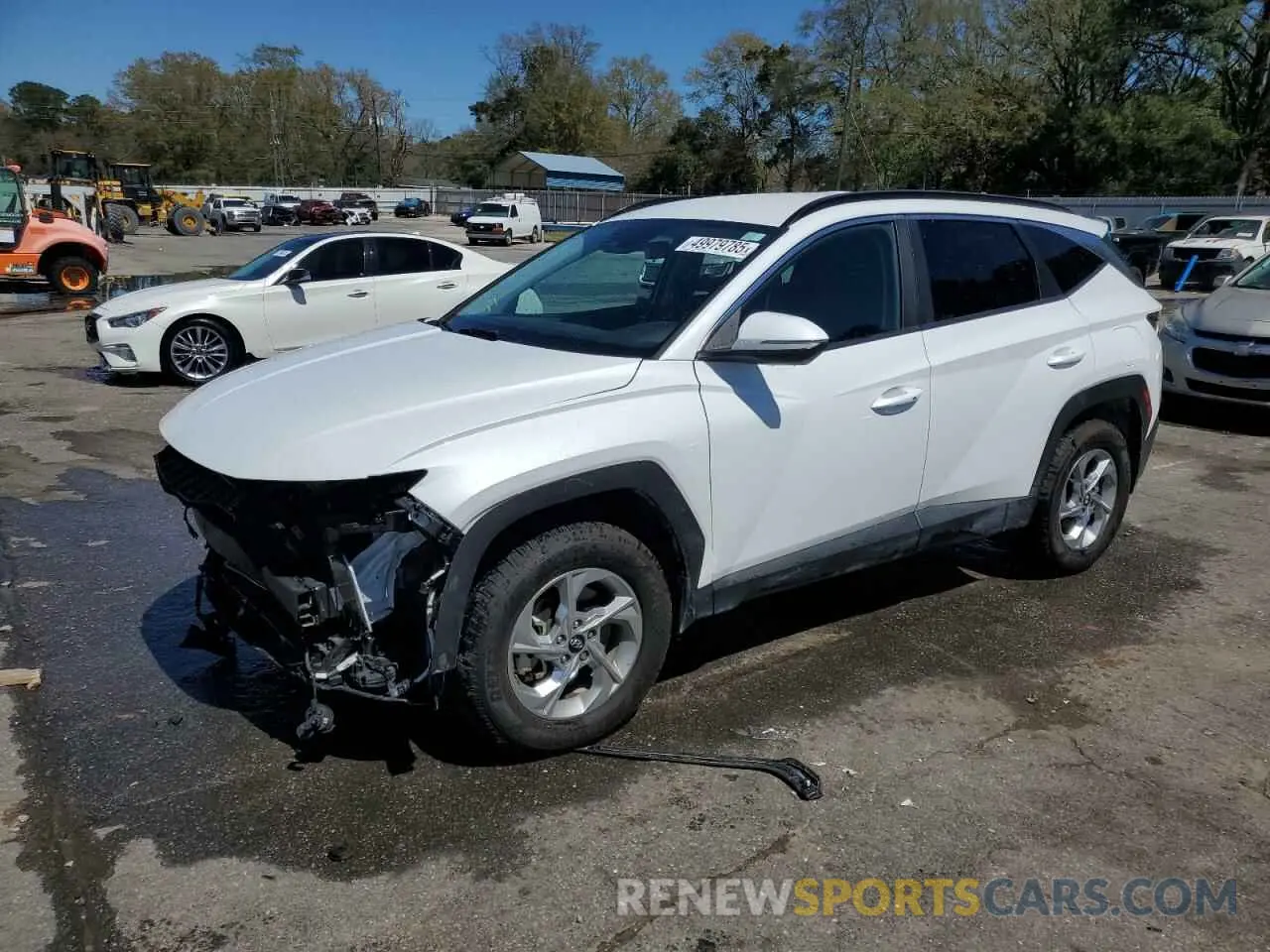 1 Photograph of a damaged car 5NMJBCAE1NH121458 HYUNDAI TUCSON 2022