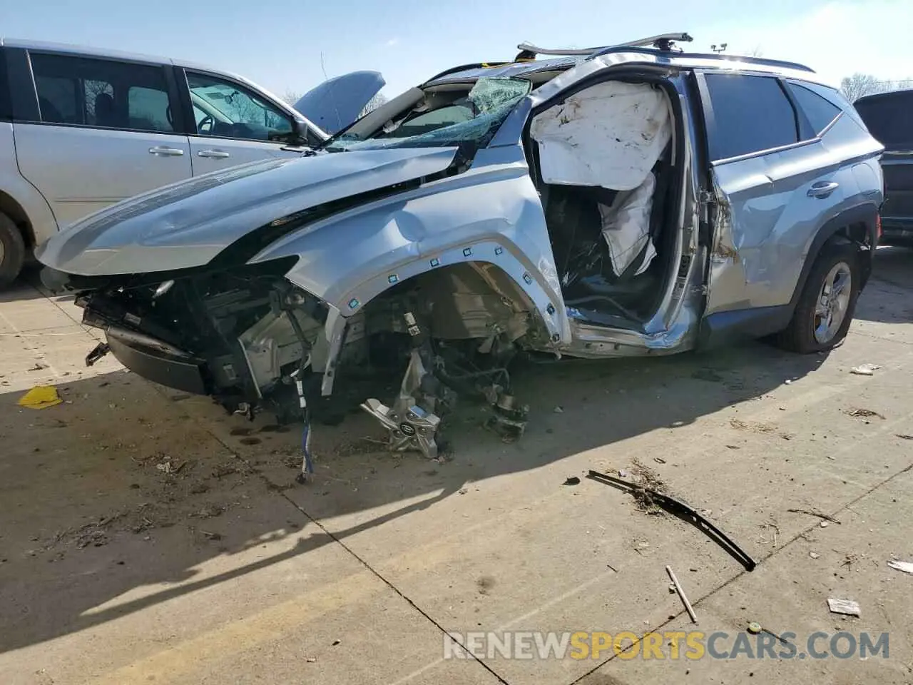 1 Photograph of a damaged car 5NMJBCAE1NH159272 HYUNDAI TUCSON 2022